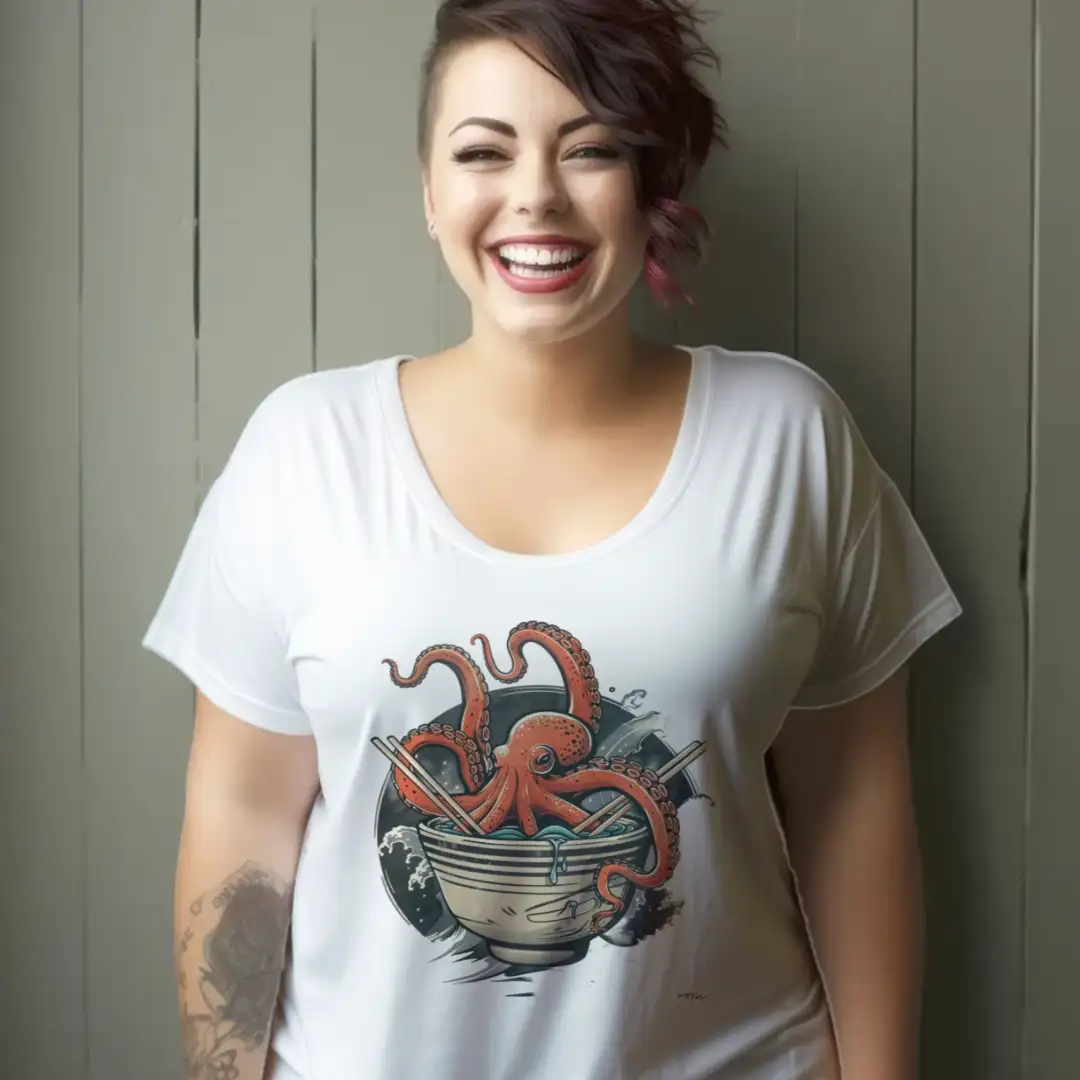 Women's T-shirt Octopus bowl