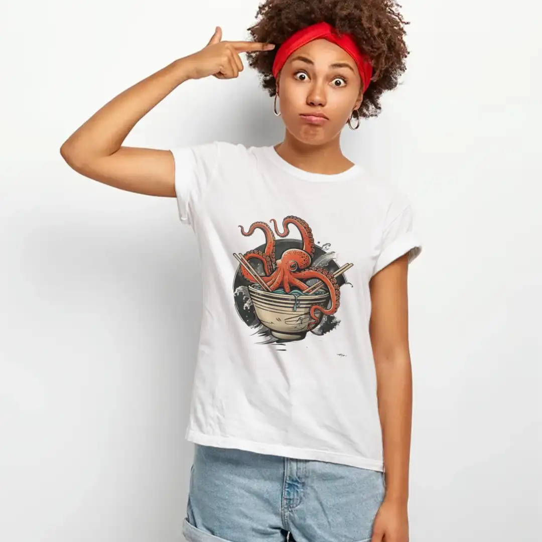 Women's T-shirt Octopus bowl