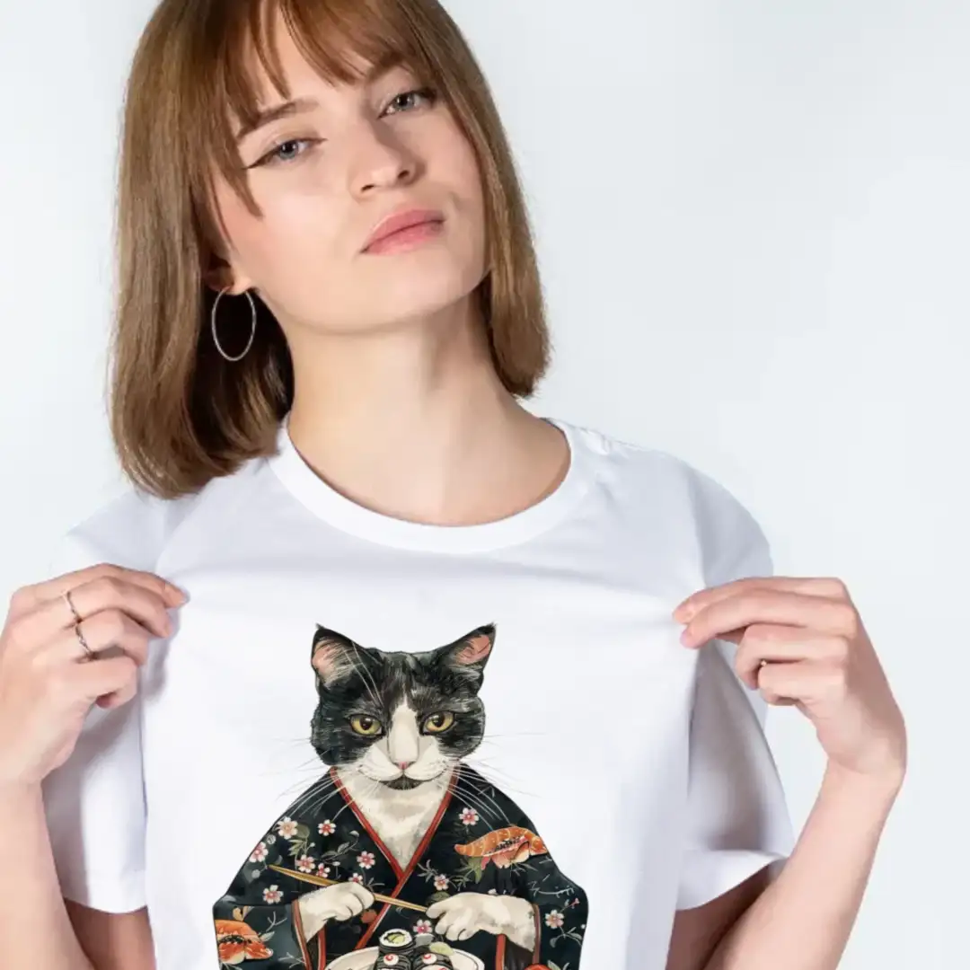 Women's T-shirt Sushi cat 1