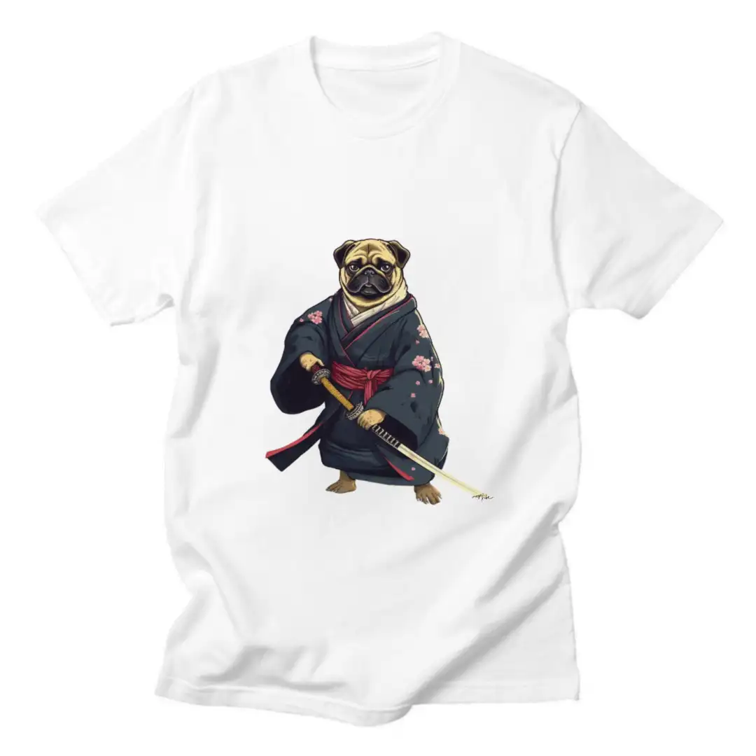 Women's T-shirt Samurai dog