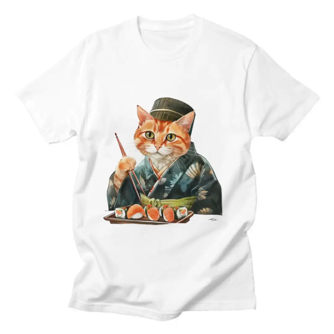 Women's T-shirt Sushi cat 3