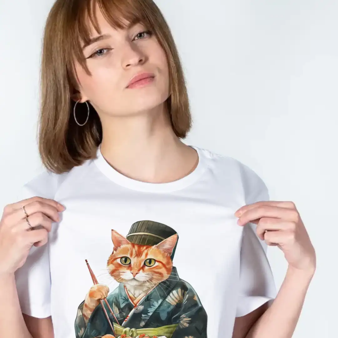 Women's T-shirt Sushi cat 3