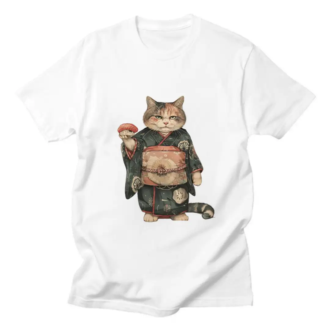 Women's T-shirt Sushi cat 4