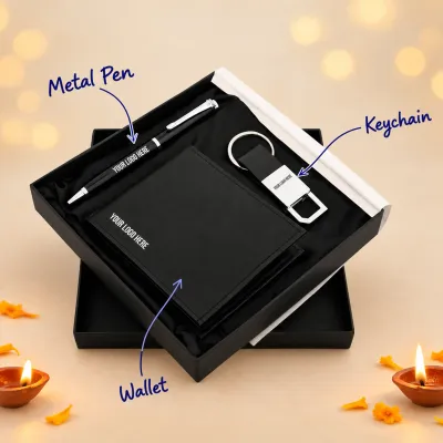 3 in 1 Gift Set (Wallet, Keychain & Pen)