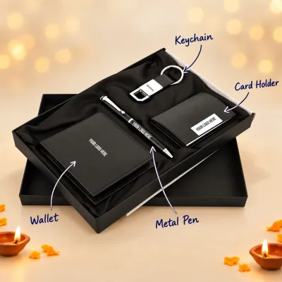 4 in 1 Gift Set (Wallet, Cardholder, Keychain & Pen)