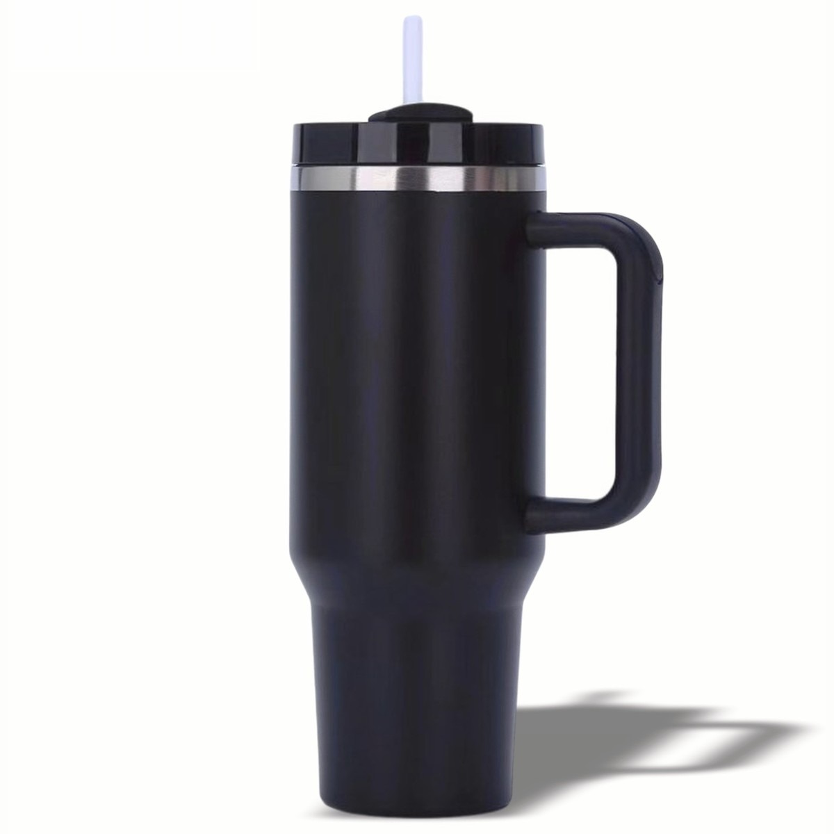 Insulated Tumbler with Handle & Straw