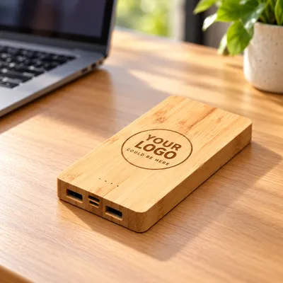 Bamboo Wooden Power Bank - 10000mAh