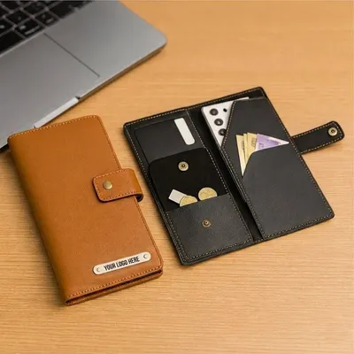 Premium PU Leather Chequebook Holder