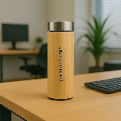 Bamboo Stainless Steel Water Bottle