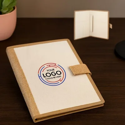Elegant Hard-Bound Jute Folder