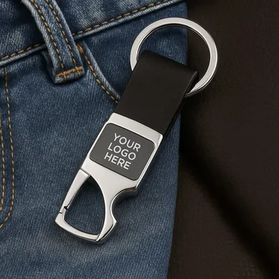 Premium PU Leather Metal Keychain