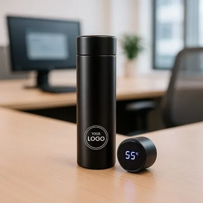 Smart Temperature Insulated Bottle - Black