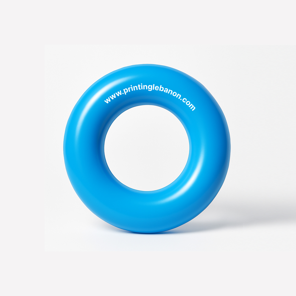 Custom printed inflatable swim rings in Lebanon – durable pool and beach floats with vibrant branding.