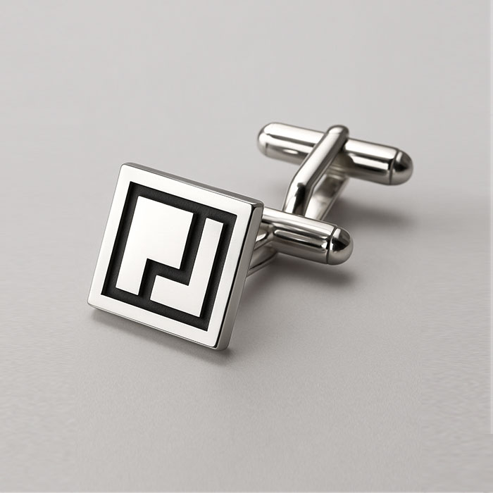 Custom cufflinks crafted in Lebanon with premium materials, elegant designs, and high-quality finishing.