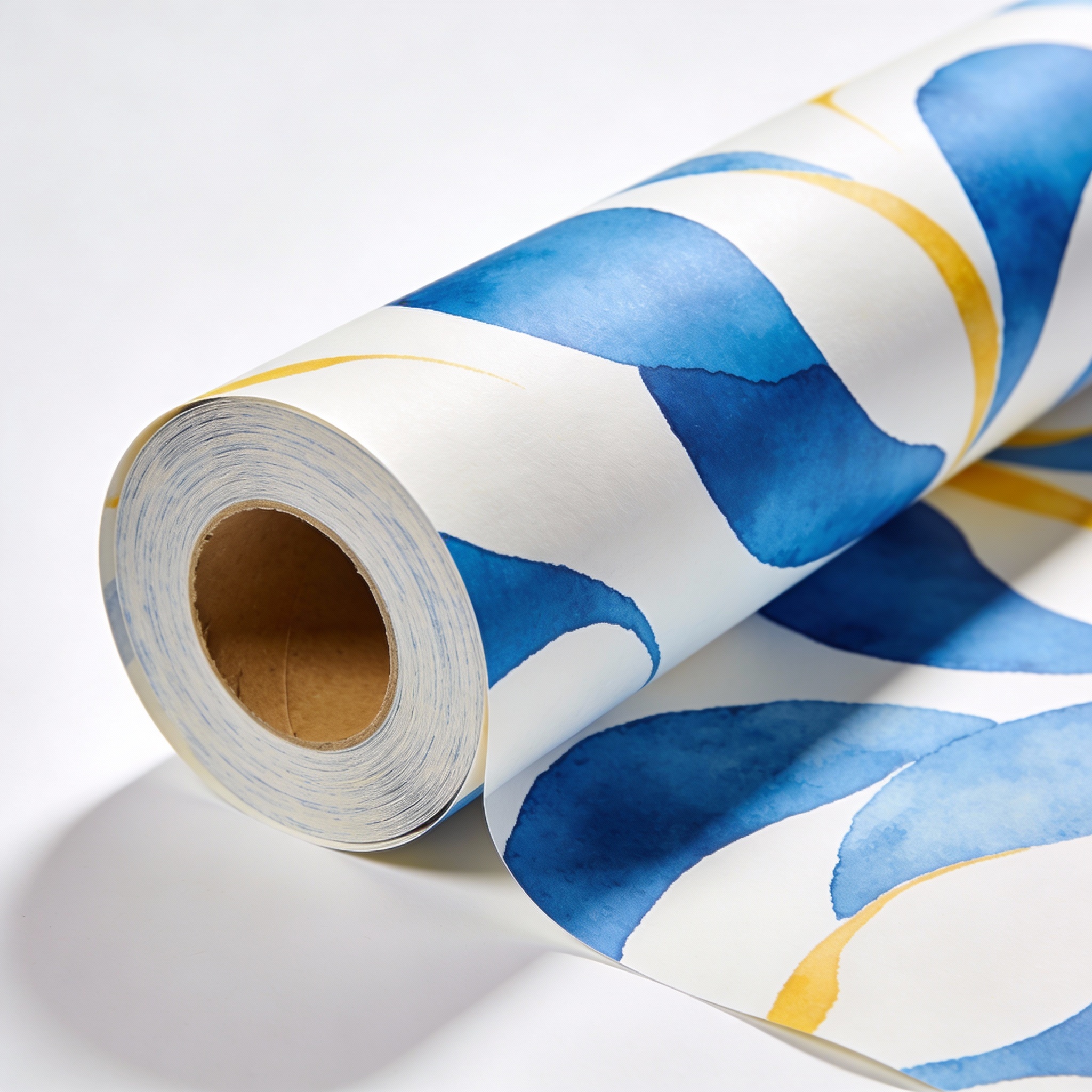 Wallpaper roll with a smooth surface suitable for interior wall covering