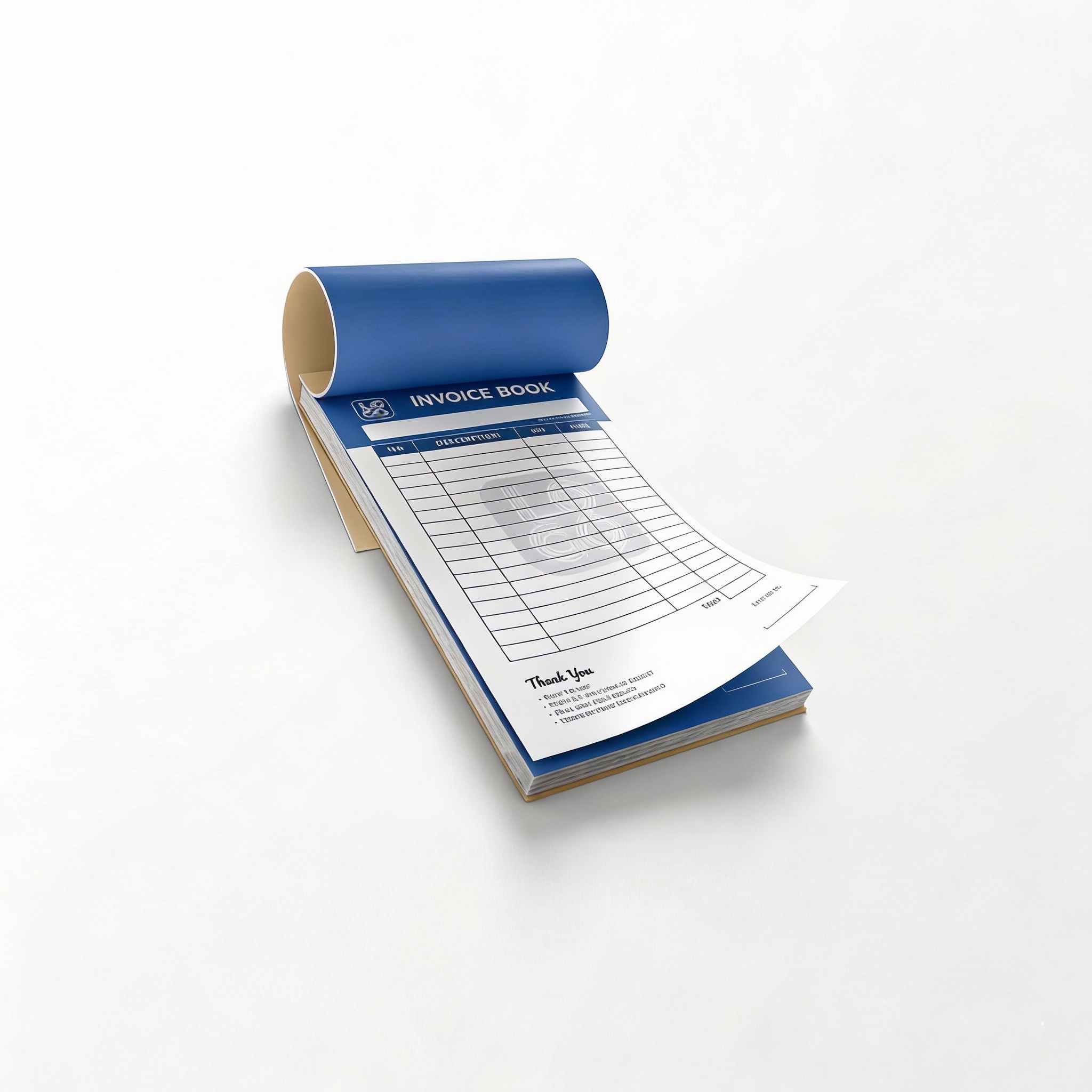 Business receipt book with a clean, structured layout for recording transactions