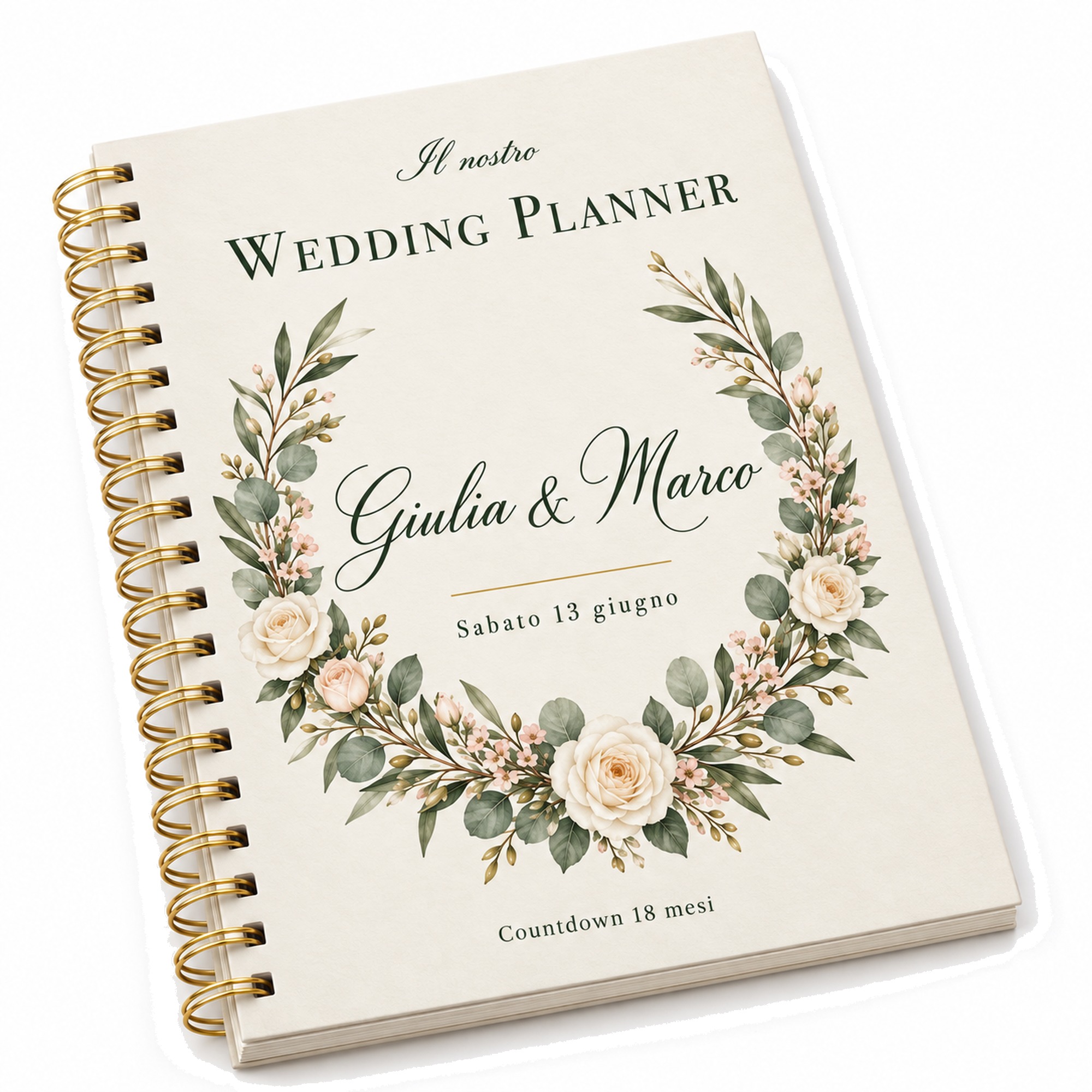 Agenda del Matrimonio personalizzata - Wedding Planner A5