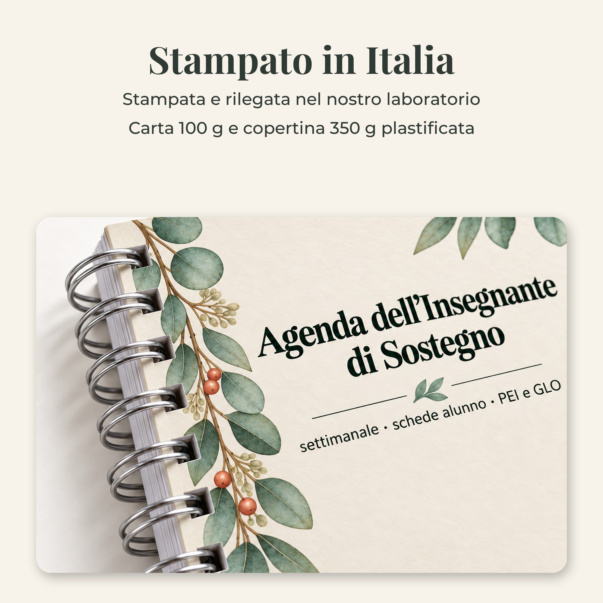 Agenda dell'Insegnante di Sostegno personalizzata A5 — 6