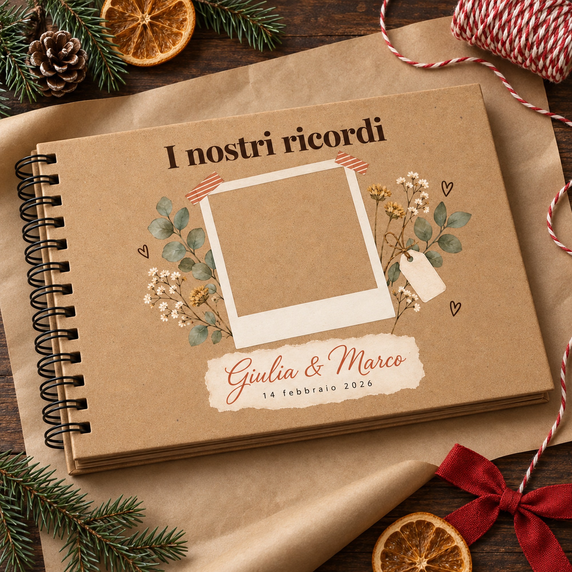 Album Foto Scrapbook Personalizzato 24x17 cm — 3
