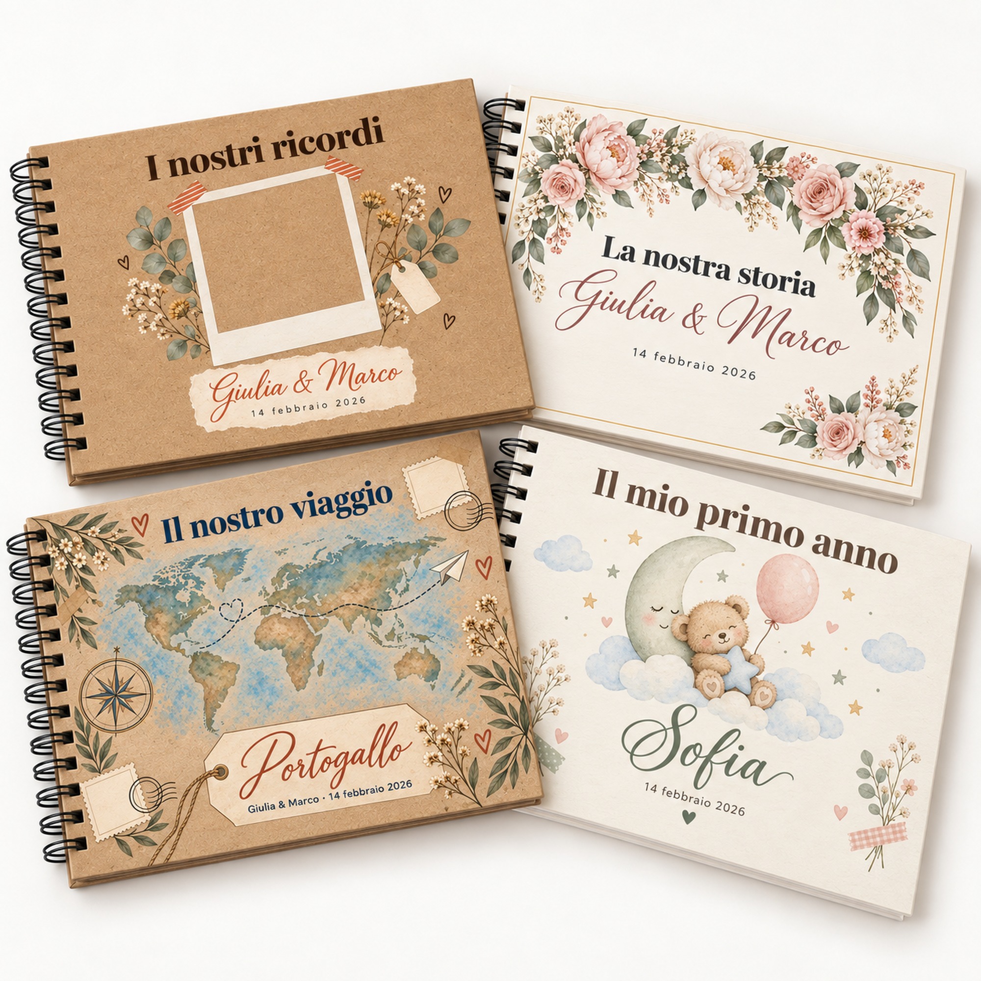 Album Foto Scrapbook Personalizzato 24x17 cm — 5