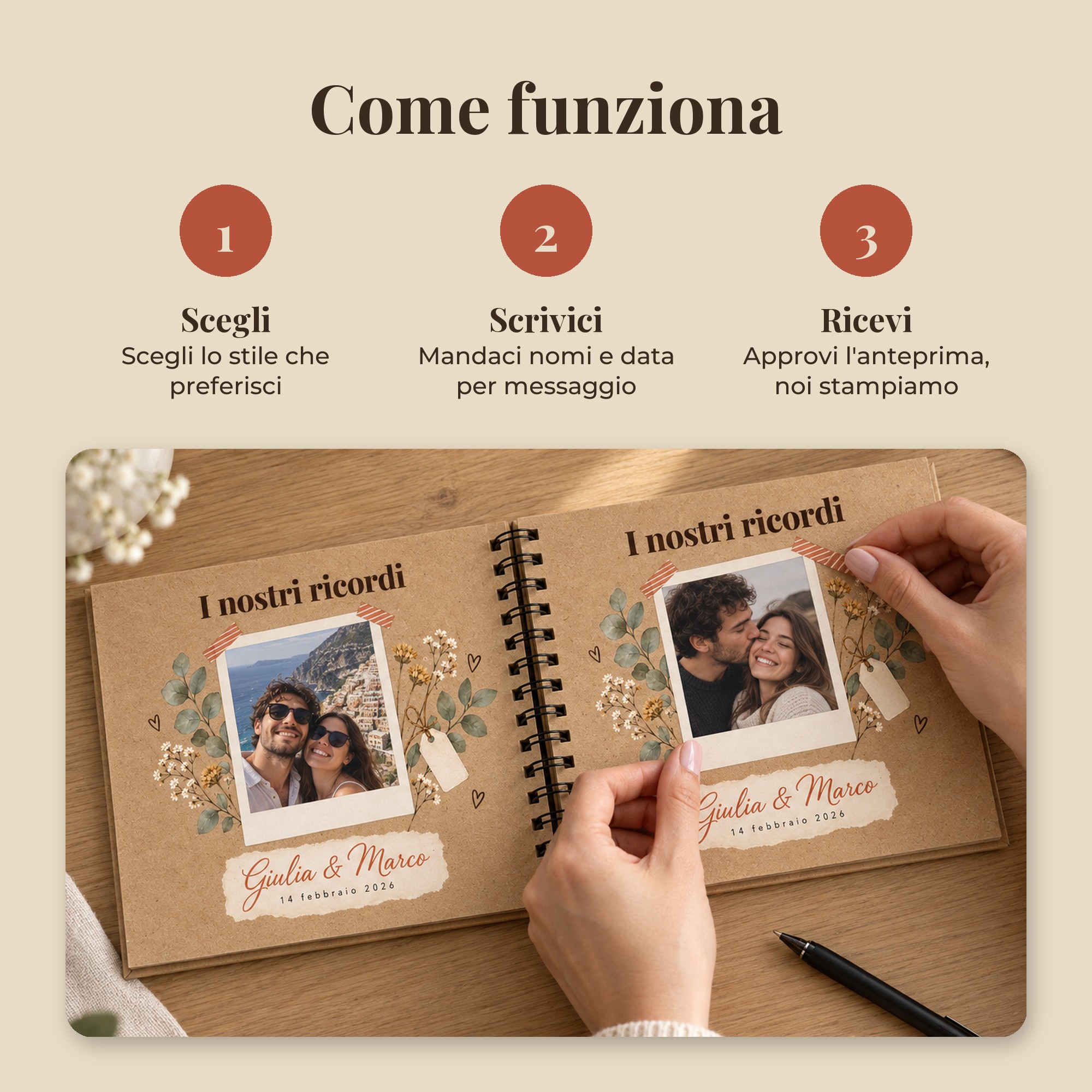 Album Foto Scrapbook Personalizzato 24x17 cm — 7