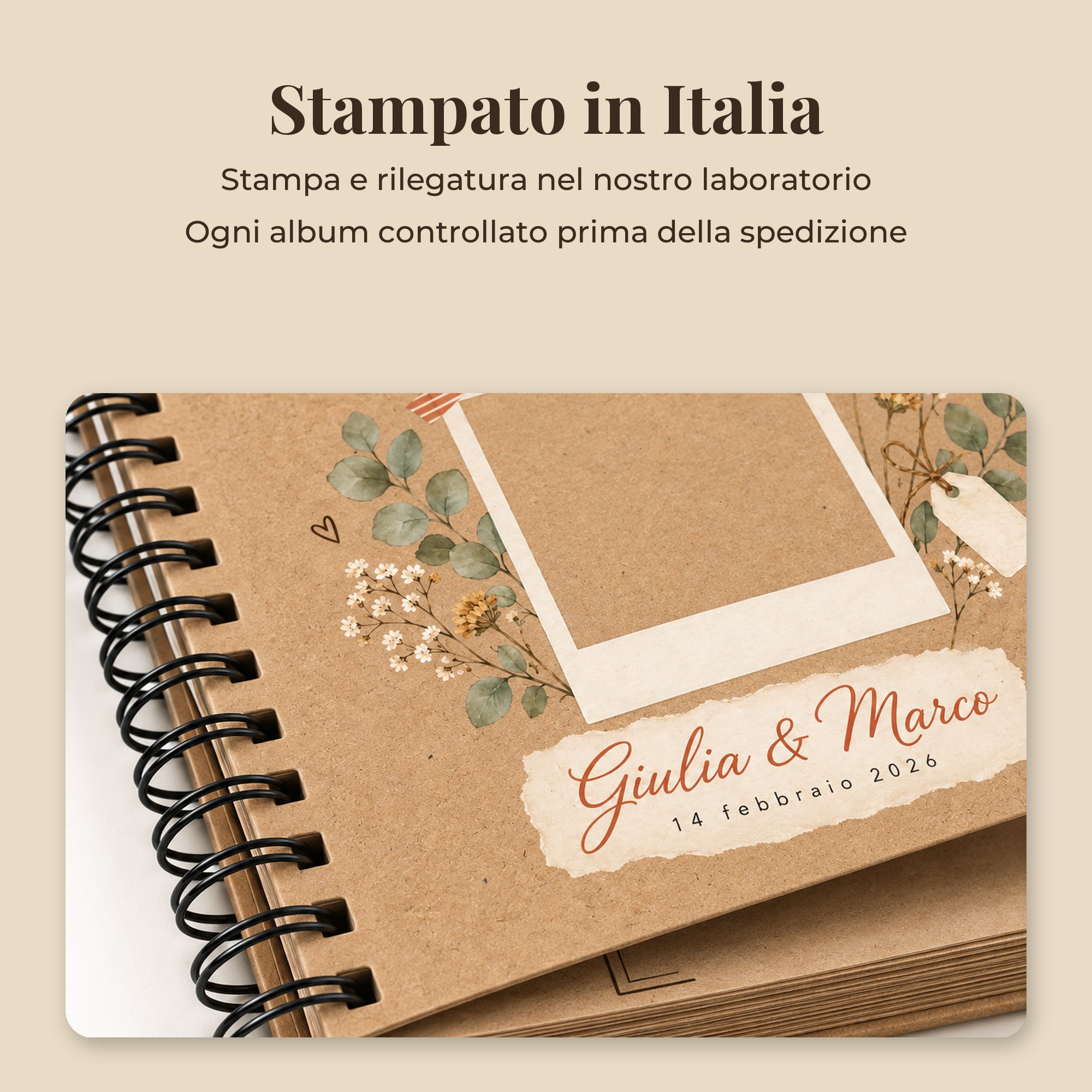 Album Foto Scrapbook Personalizzato 24x17 cm — 8