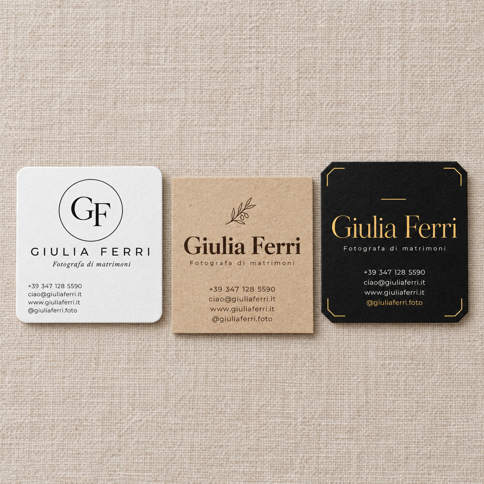 Biglietti da Visita Quadrati Minimal 55x55 mm — 4