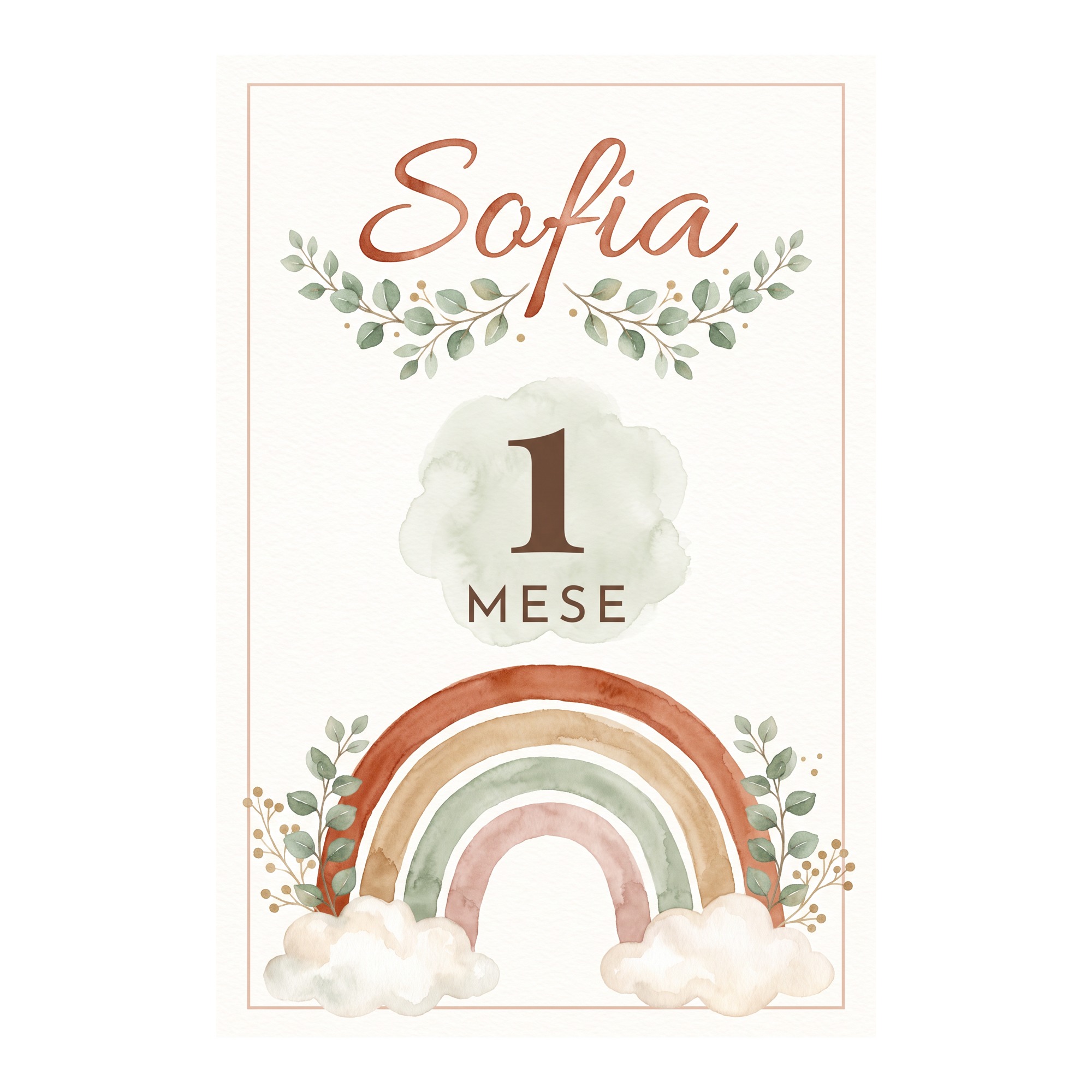 Carte Traguardi del Primo Anno personalizzate con il nome — 2