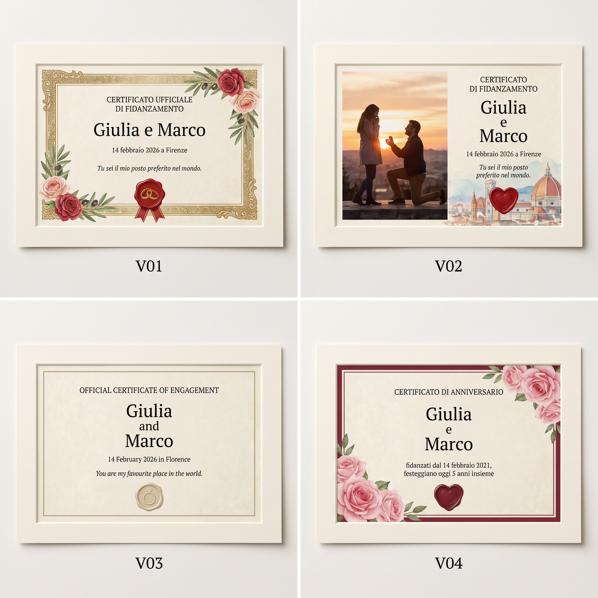 Certificato di Fidanzamento Personalizzato — 3