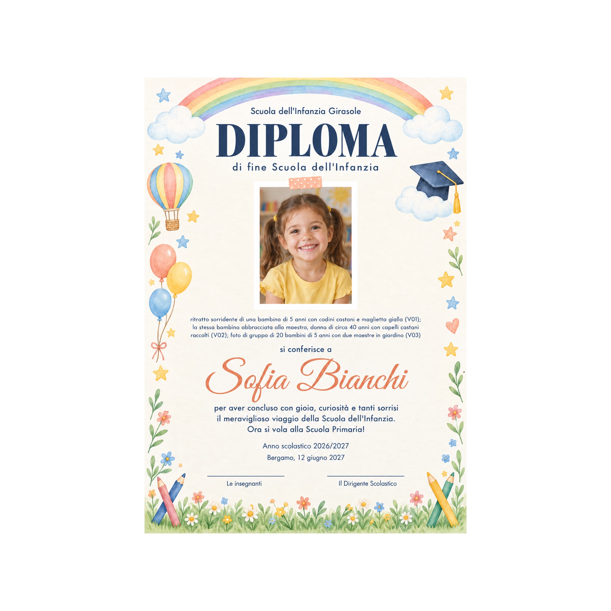 Diploma di Fine Scuola dell'Infanzia Personalizzato — 2