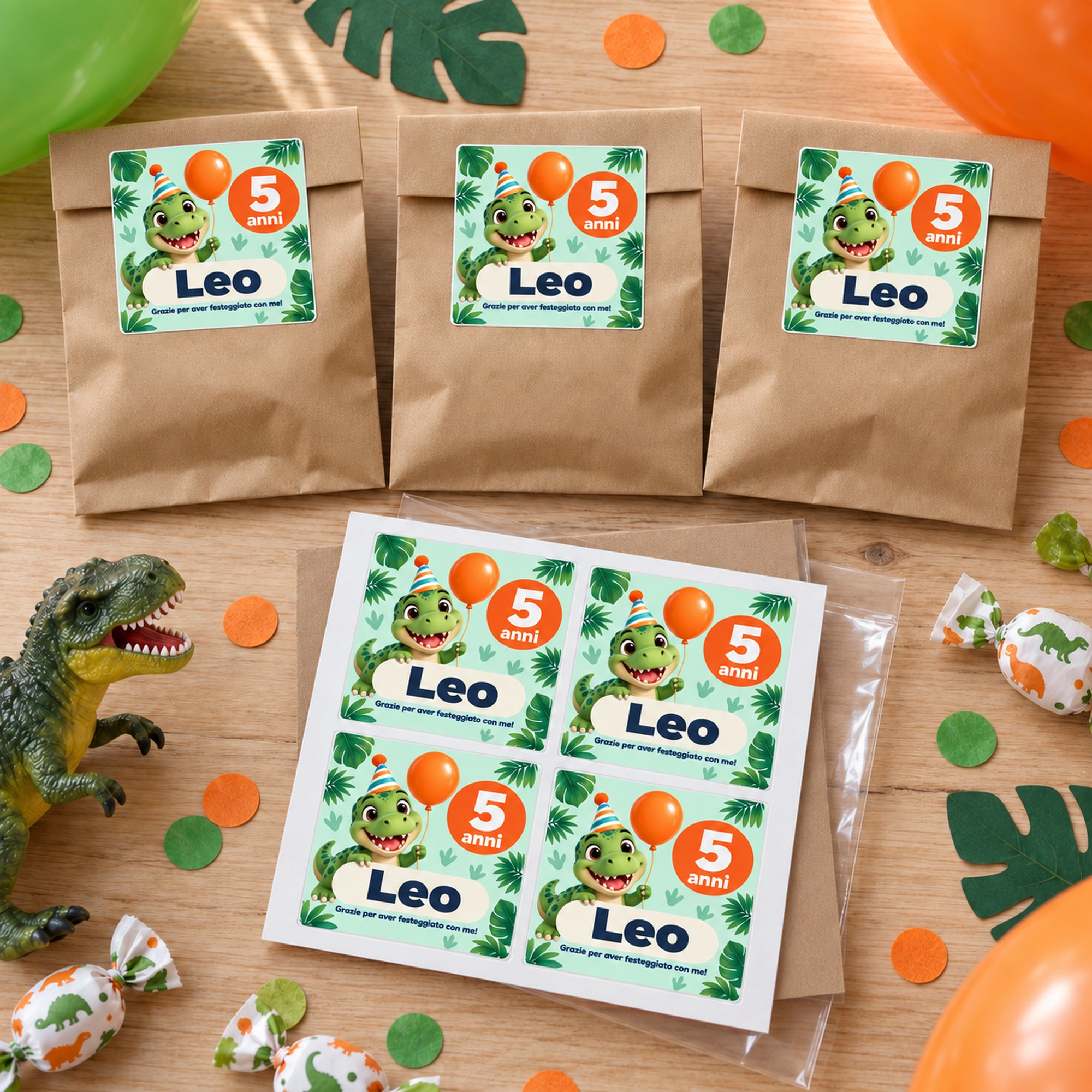 Etichette adesive compleanno bambini personalizzate — 2