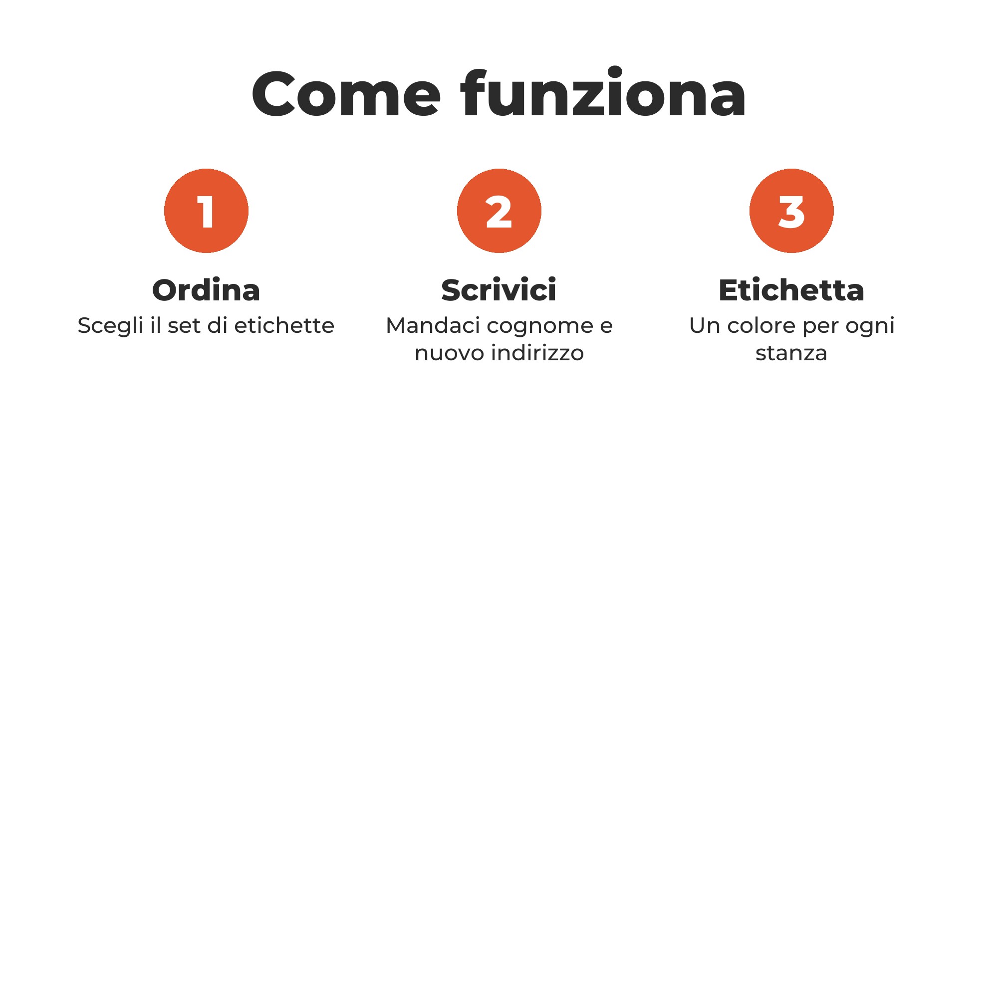 Etichette adesive per scatole trasloco, personalizzate — 4
