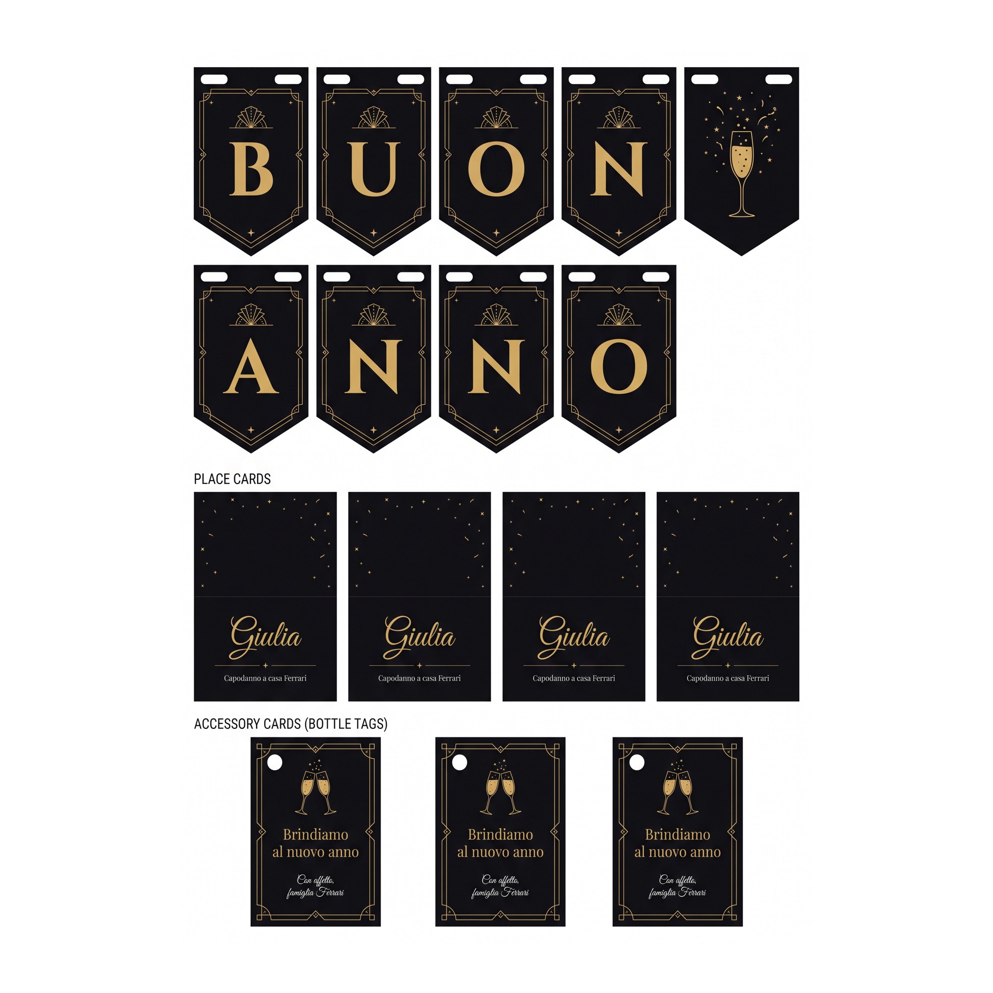 Kit Decorazioni Capodanno Personalizzato (20 pezzi) — 2