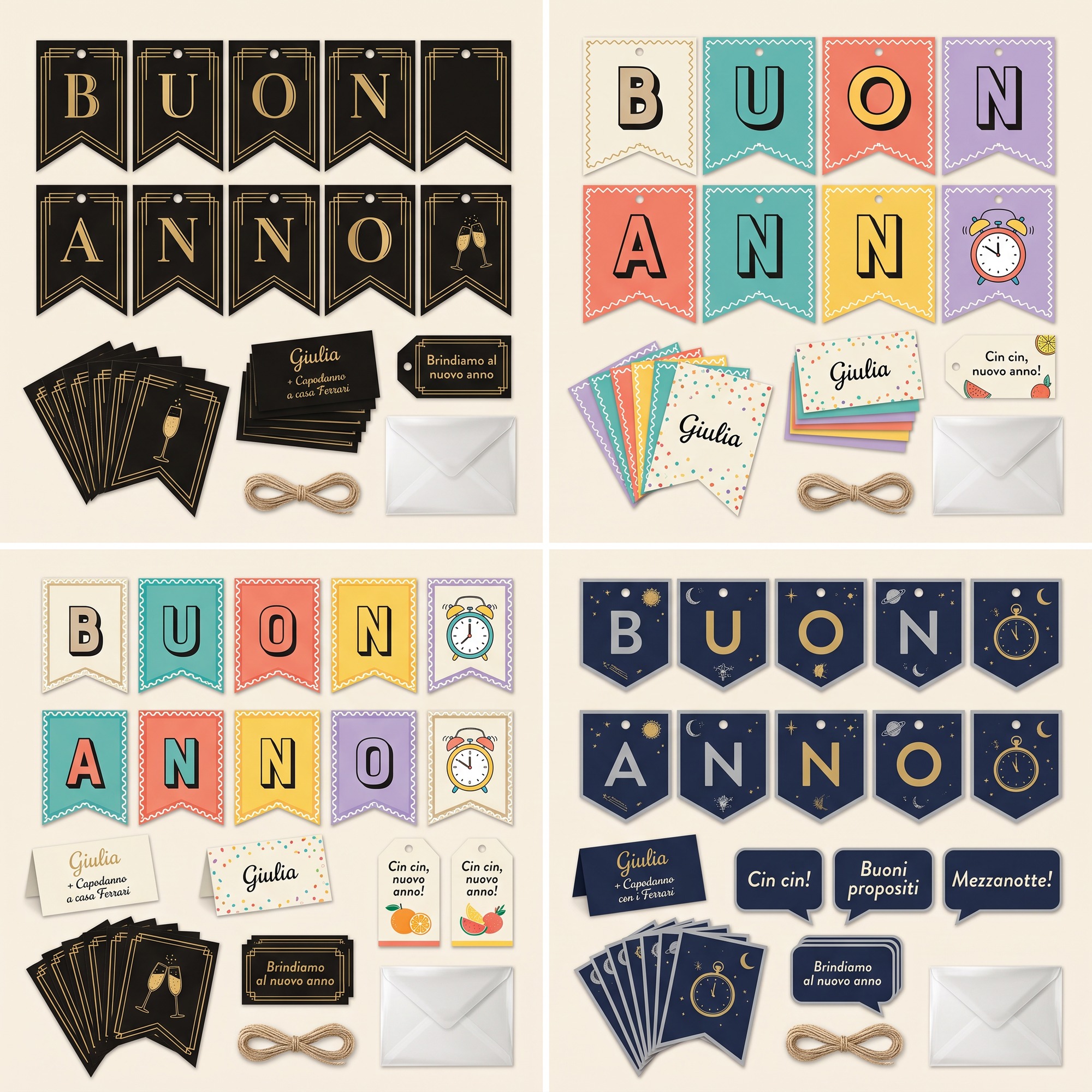 Kit Decorazioni Capodanno Personalizzato (20 pezzi) — 3