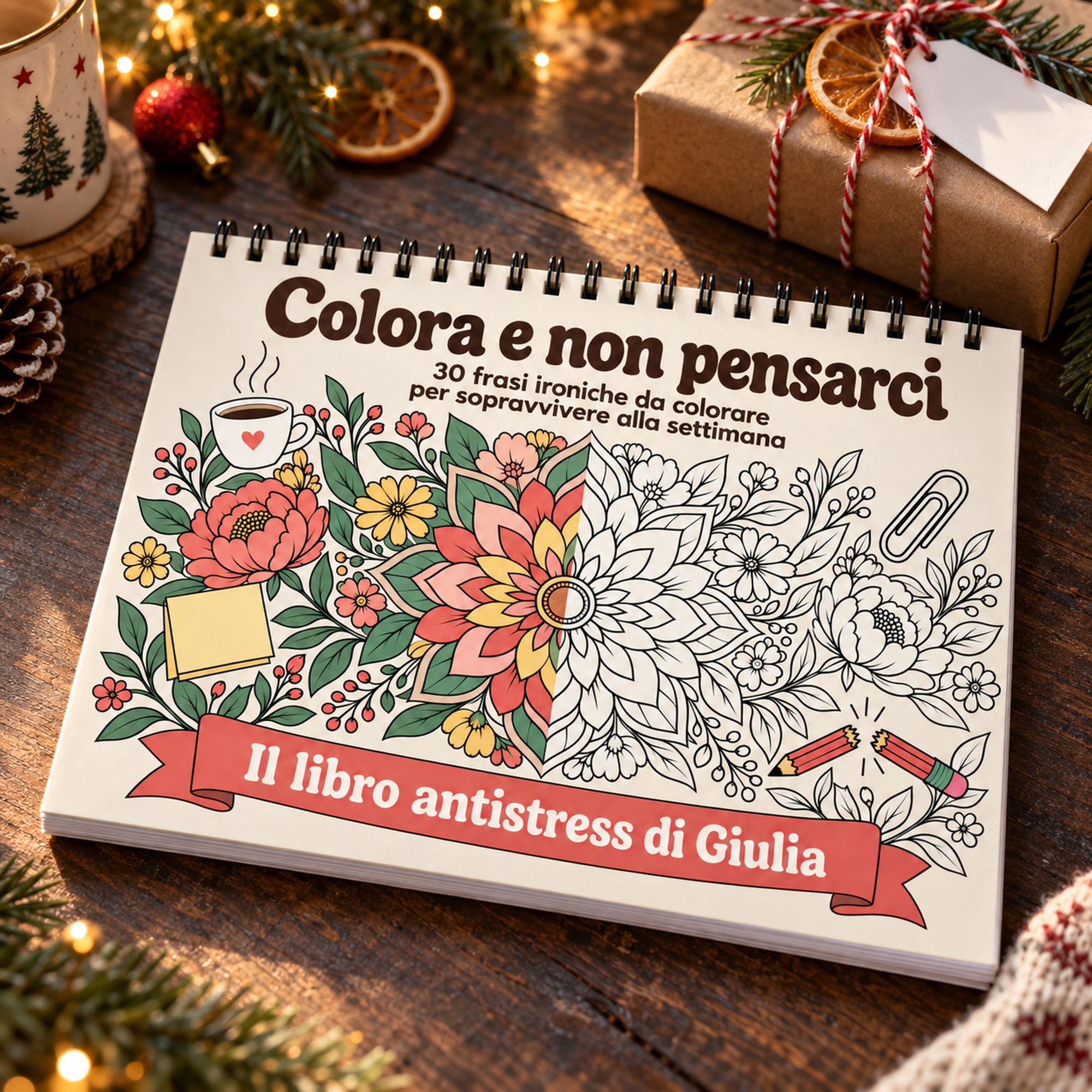 Libro da Colorare Antistress Personalizzato con Frasi Ironiche — 2