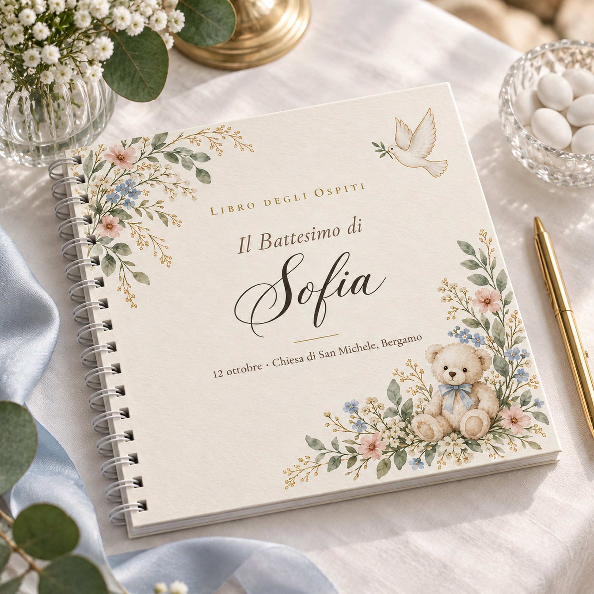 Libro degli Ospiti Personalizzato – Battesimo, Comunione, 18 Anni — 2