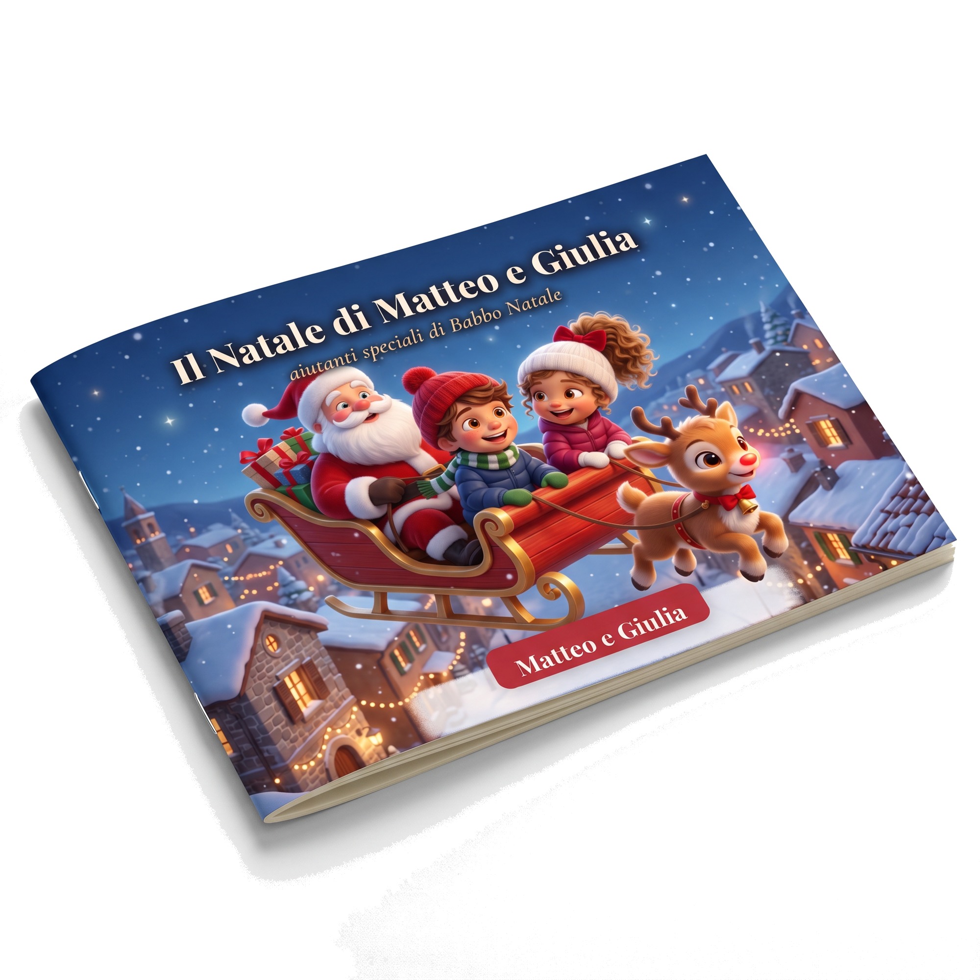 Due bambini - La slitta di Babbo Natale