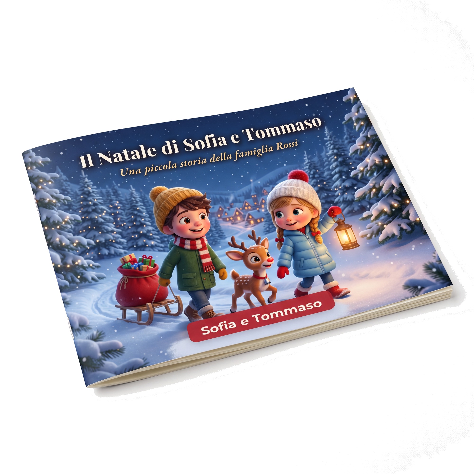 Due bambini - La slitta di Babbo Natale