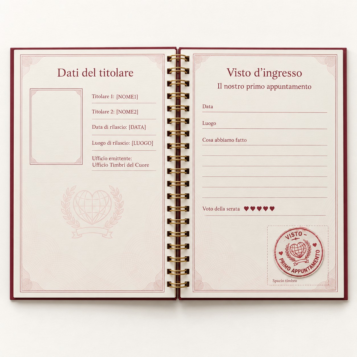 Passaporto dell'Amore – Libretto di coppia personalizzato — 8