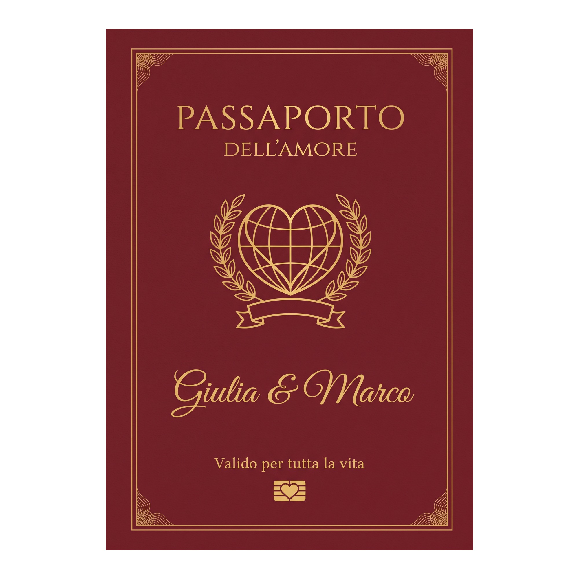 Passaporto dell'Amore – Libretto di coppia personalizzato — 2