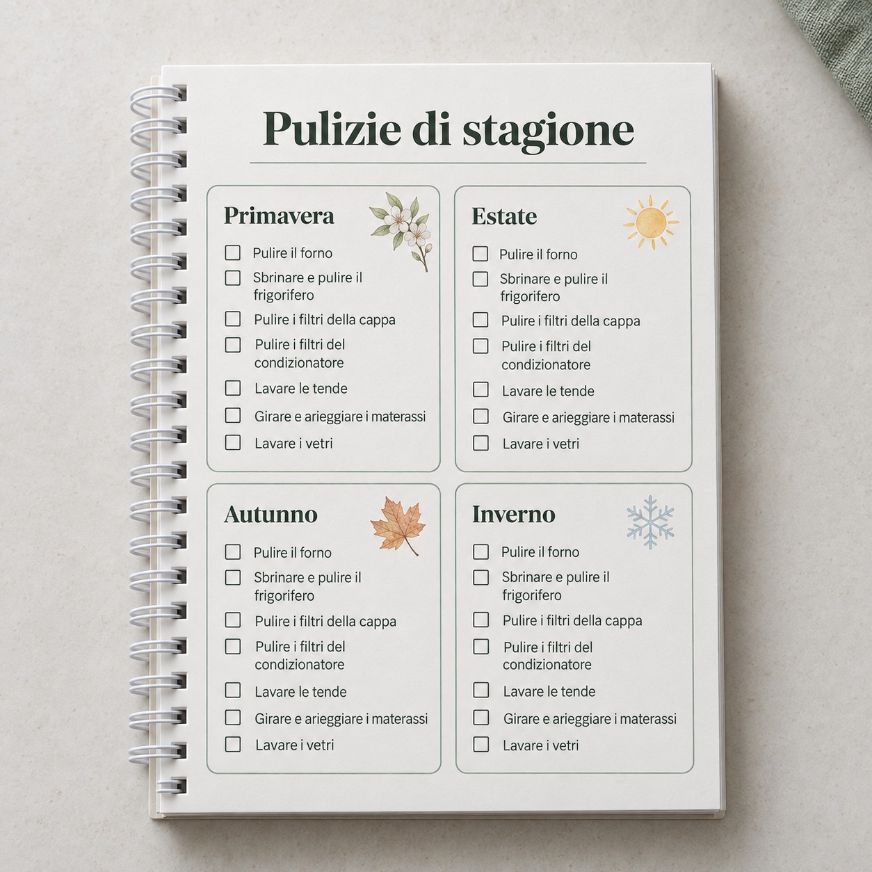 Planner Pulizie Casa 52 Settimane Personalizzato — 7