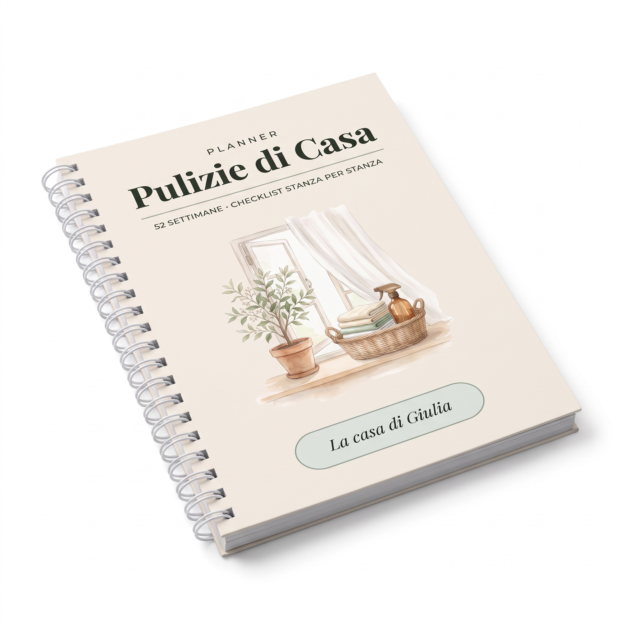 Planner Pulizie Casa 52 Settimane Personalizzato