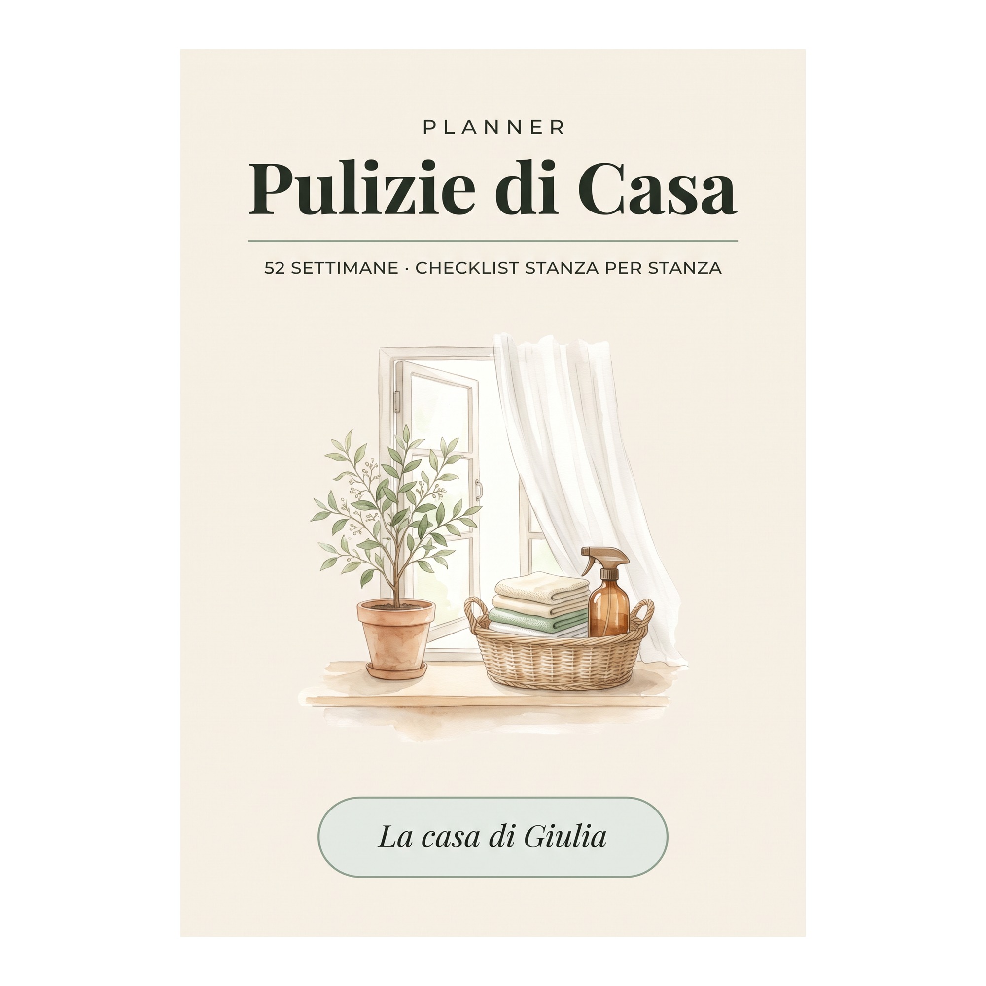 Planner Pulizie Casa 52 Settimane Personalizzato — 2