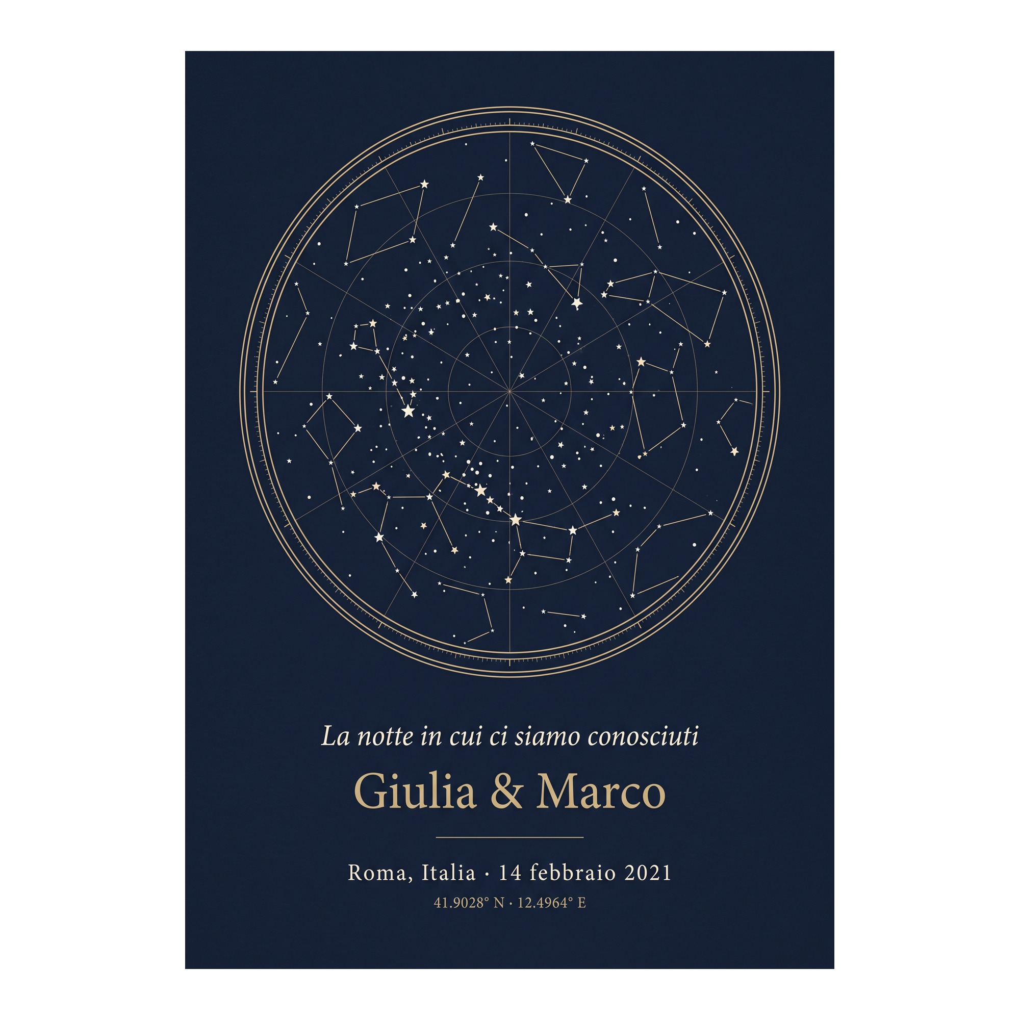 Poster Mappa delle Stelle Personalizzato A3 — 2