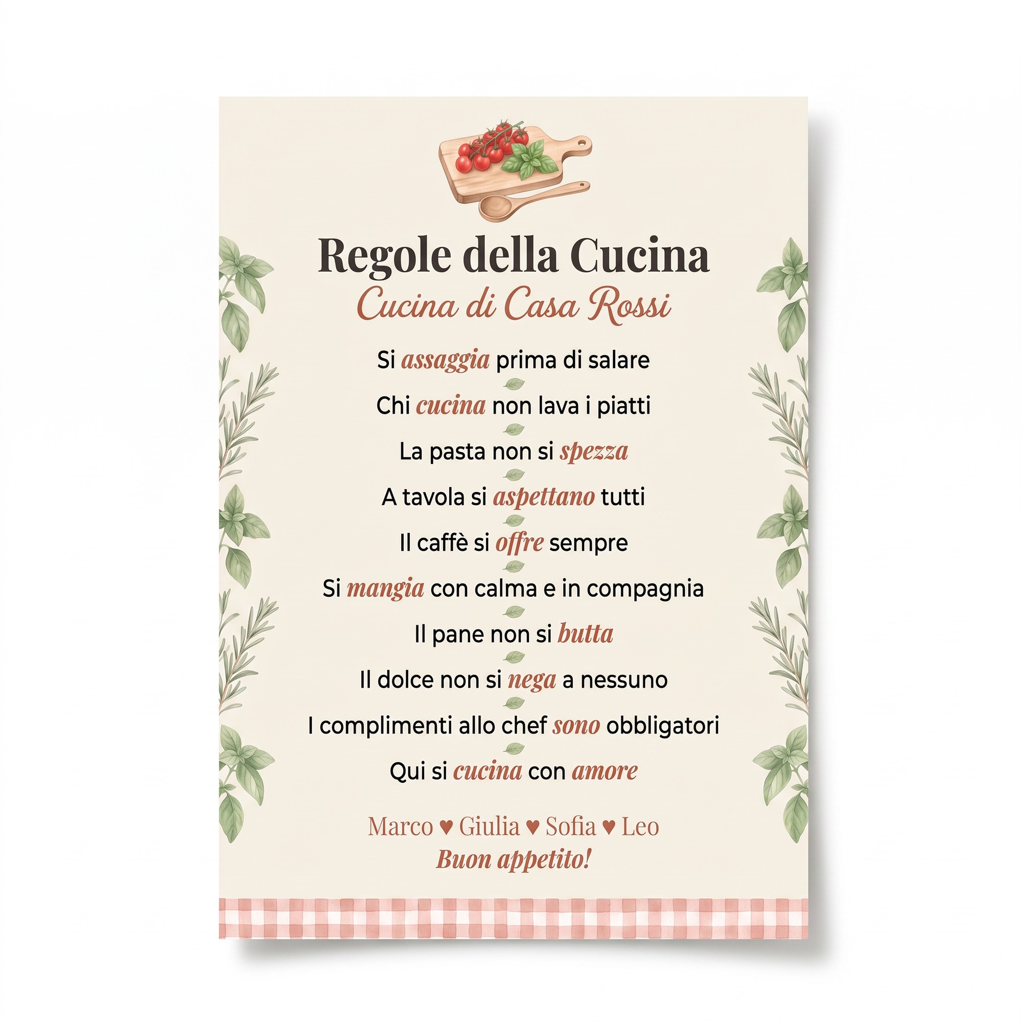 Regole della Cucina