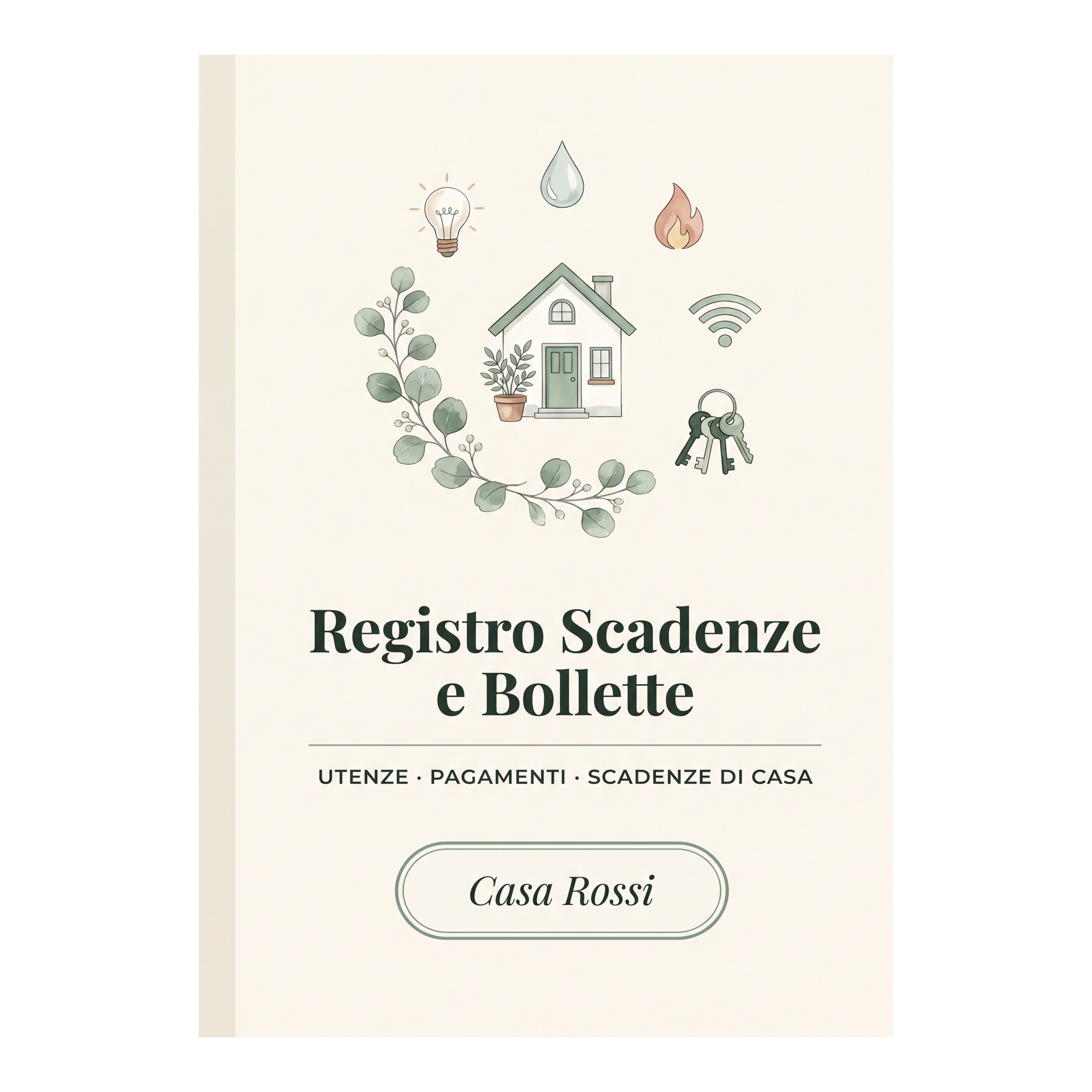Registro Scadenze e Bollette Casa A4 Spiralato Personalizzato — 2