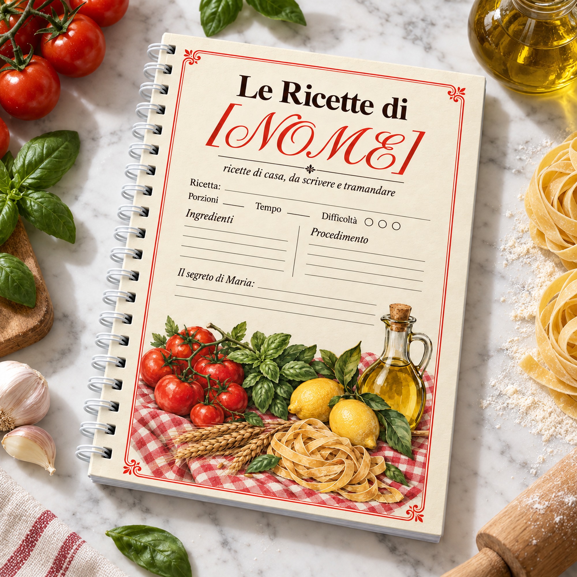 Le Ricette di [NOME] – Ricettario personalizzato A5 — 2