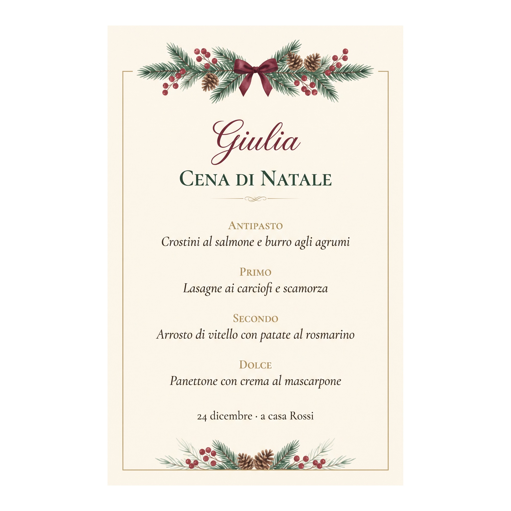 Set Menu Segnaposto Personalizzati per Cena - 20 pz — 2