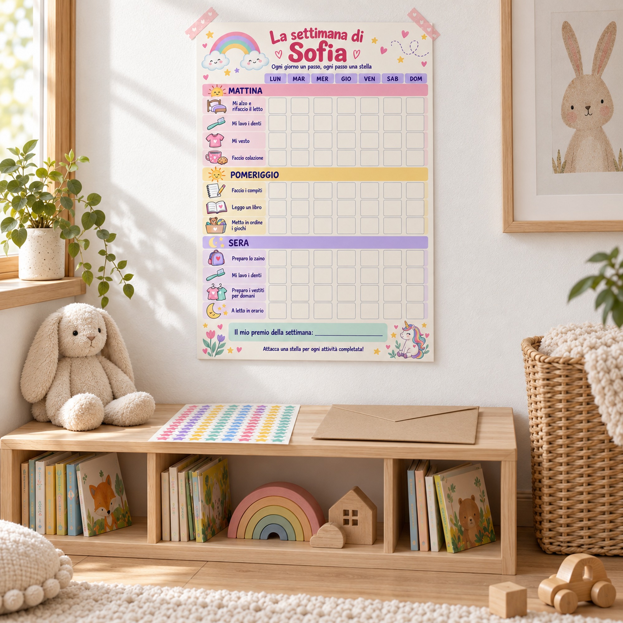 Tabellone Routine Settimanale Bambini Personalizzato — 2