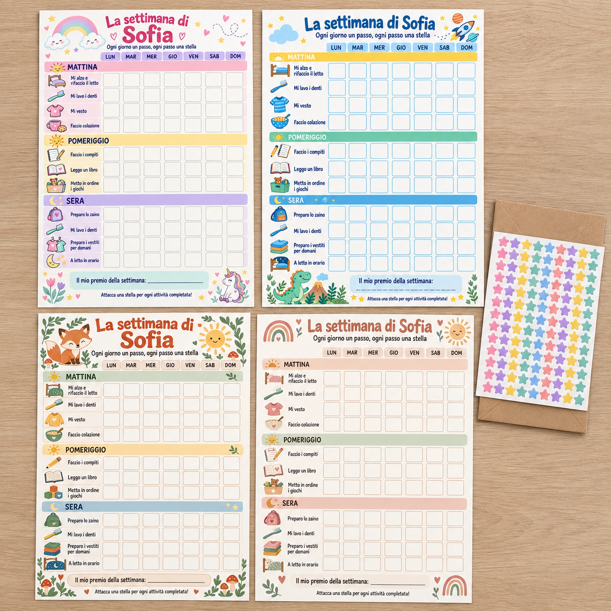 Tabellone Routine Settimanale Bambini Personalizzato — 5